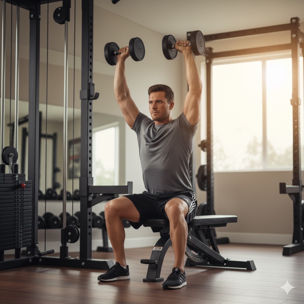 ダンベルショルダープレスのフォーム